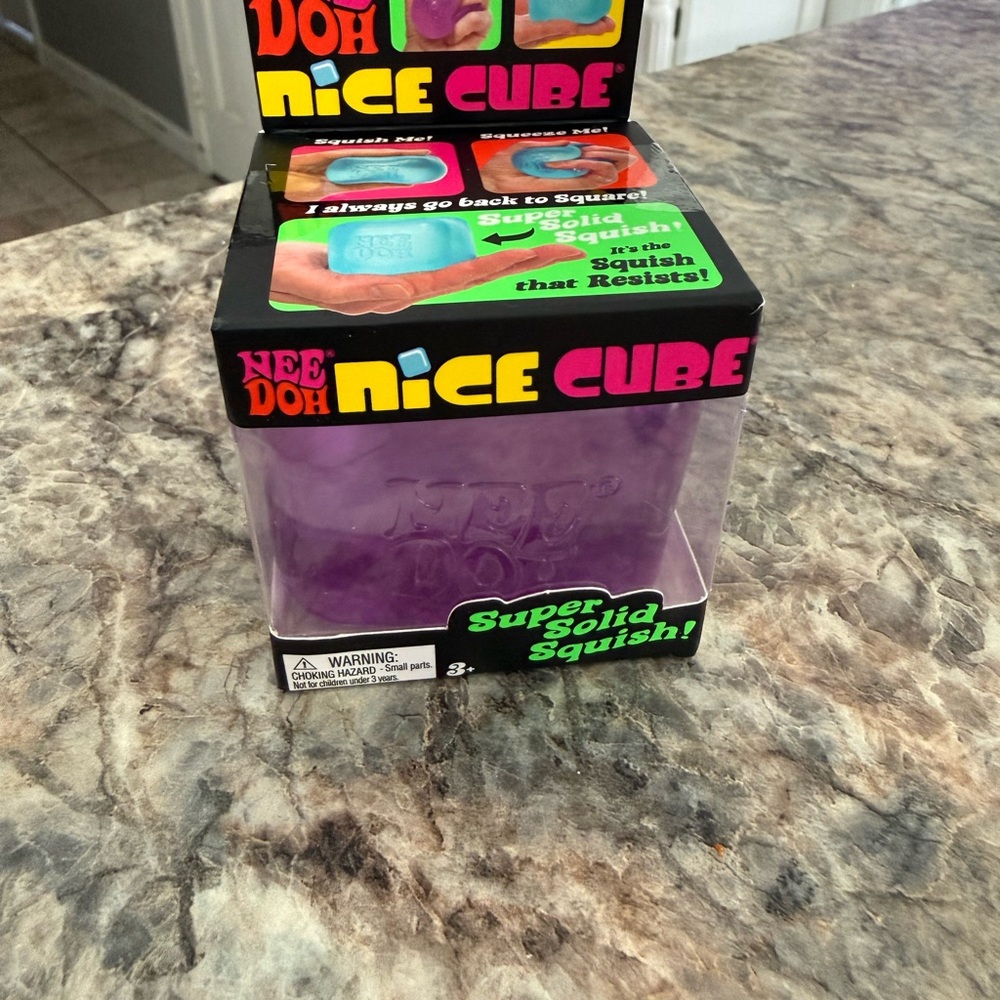 Nee Doh Nice Cube Purple Squishy Toy